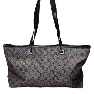 Gucci black denim signature bag